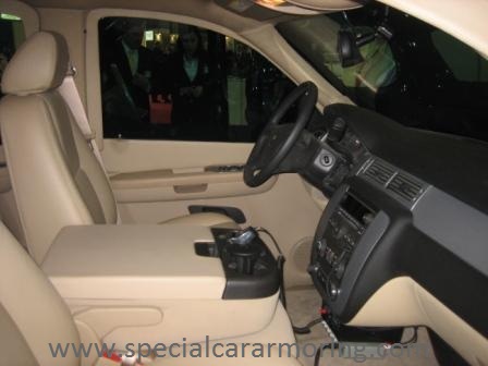M.S.C.A Armored Chevy Tahoe SUV - Interior