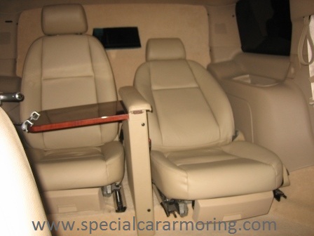 M.S.C.A Armored Chevy Tahoe - Back Leather Seats